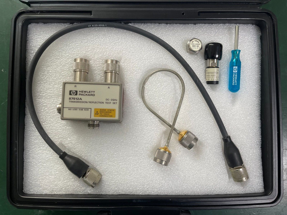 Agilent 87512A Transmission/Reflection Test Kit 50 ohm DC to 2GHz, w/case - XG eqpt