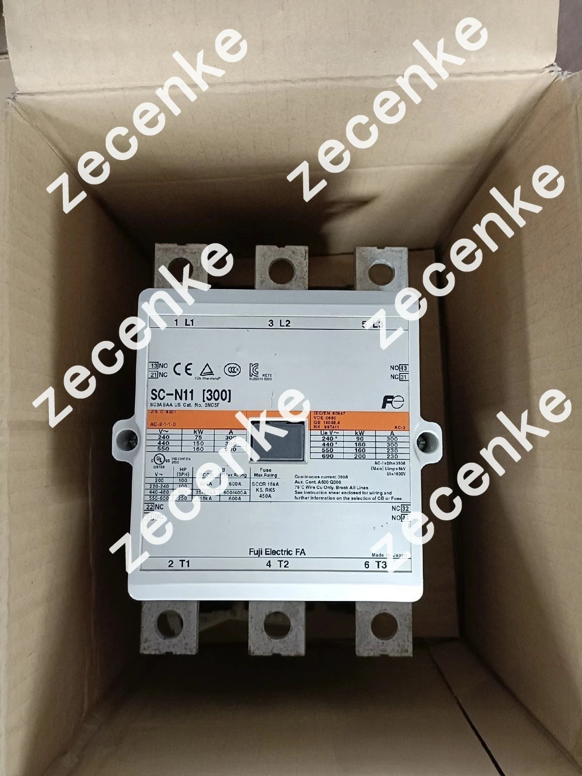 Fuji Electric SC-N11 [300] Magnetic Contactor 100-120 Vdc Coil 3NC5F New