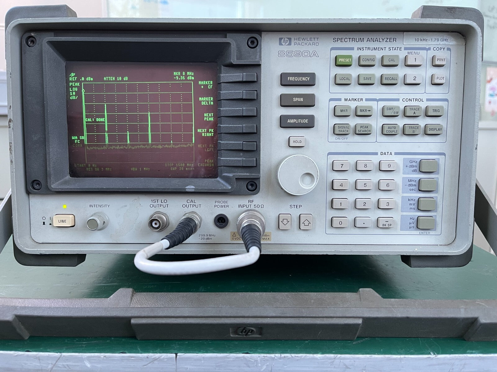 HP Agilent 8590A 10KHz to 1.5 GHz Spectrum Analyzer Opt. 021, H18, H51