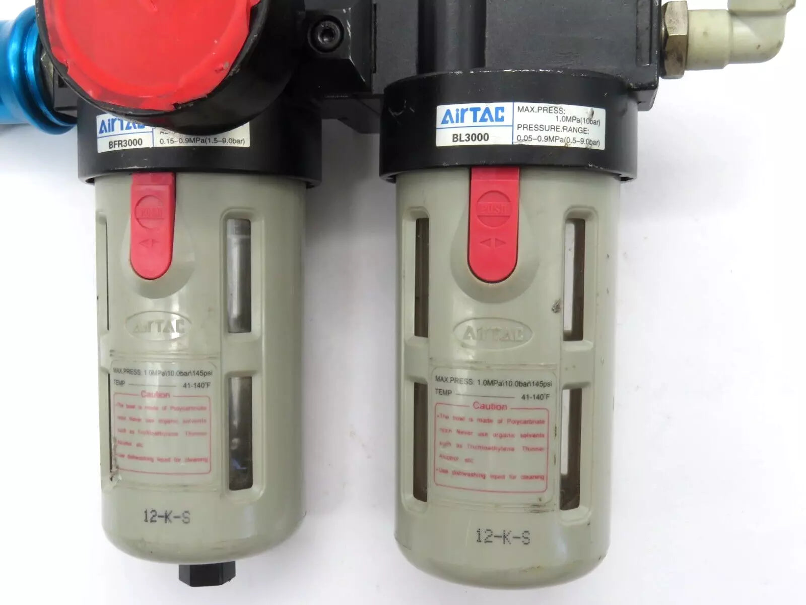 Airtac BFR3000 + BL3000 FRL Unit 3/8 Pneumatic Air Filter Regulator Lubricator