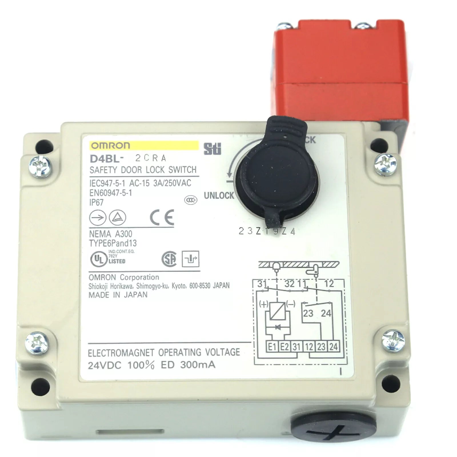 Omron D4BL-2CRA PLC Safety Switch Lock Door