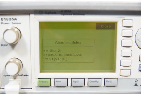 Agilent 8163A Lightwave Multimeter w 81635A Power Sensor & 81654A Laser Source