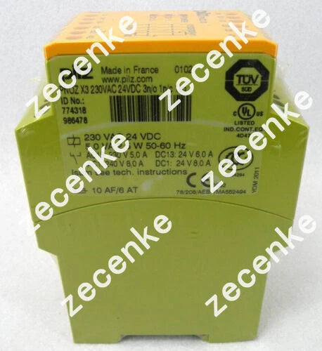 PILZ 774318 Safety Relay PNOZ X3 230VAC 24VDC 3N/O 1N/C 1SO