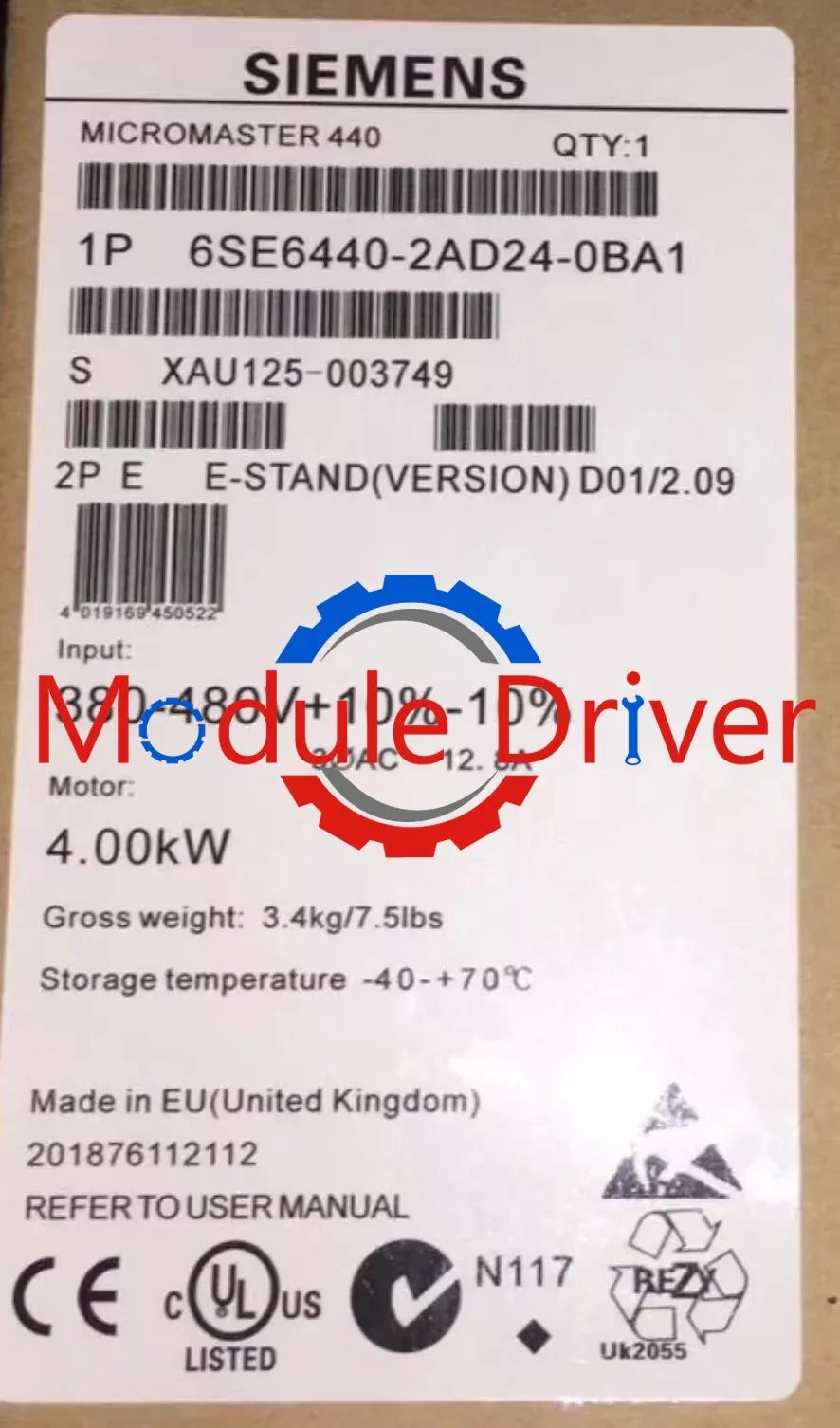 Siemens 6SE6 440-2AD24-0BA1 6SE6440-2AD24-0BA1 New
