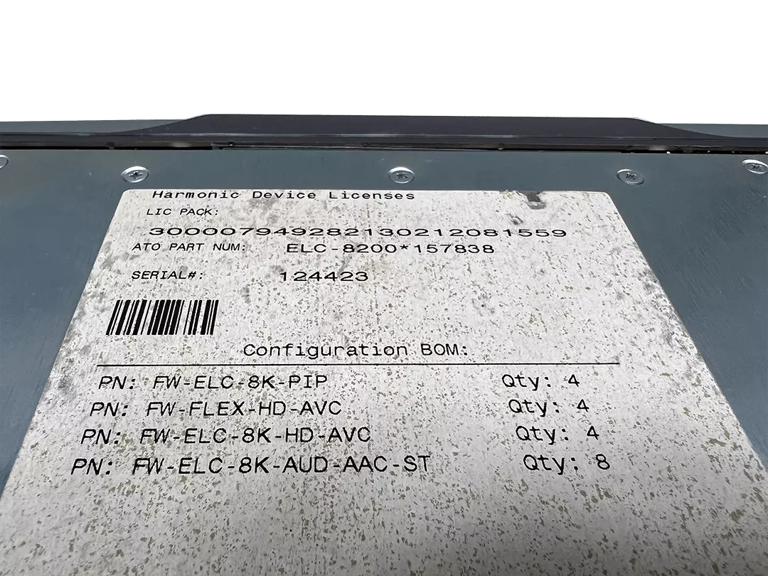 Harmonic Electra 8240 HD AVC 4 Channel SD/HD MPEG-2 and MPEG-4 Encoder 2x IOM-FL