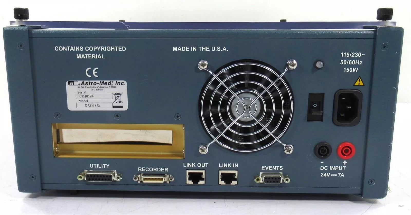 Astro-Med DASH 8Xe Data Acquisition Recorder
