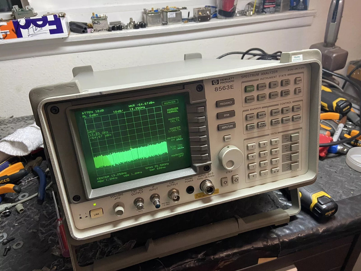 HP Agilent 8563E Spectrum Analyzer 20 Hz-26.9/50 GHz +! Opts 6,7 Mixers Avail.