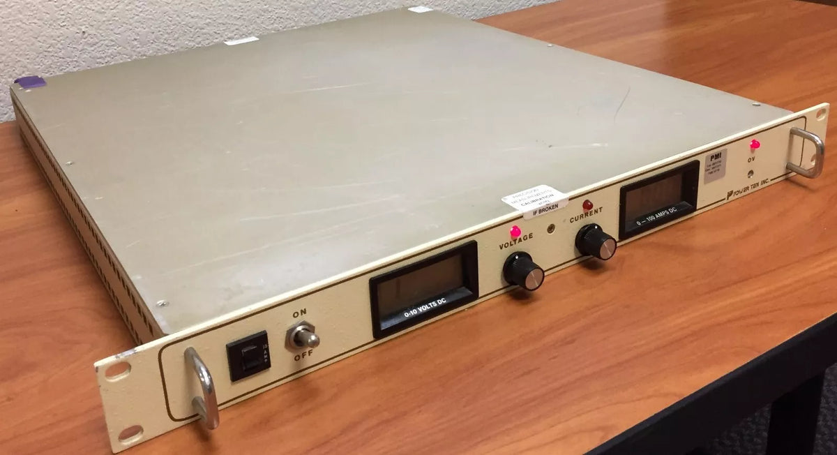 Power Ten 3300D-10100 DC Power Supply 115V, 60Hz, 0-10V DC, 0-100 AMPS