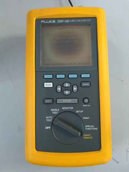Fluke DSP-100 LAN Cable Meter w/ an external AC Adapter - XG eqpt