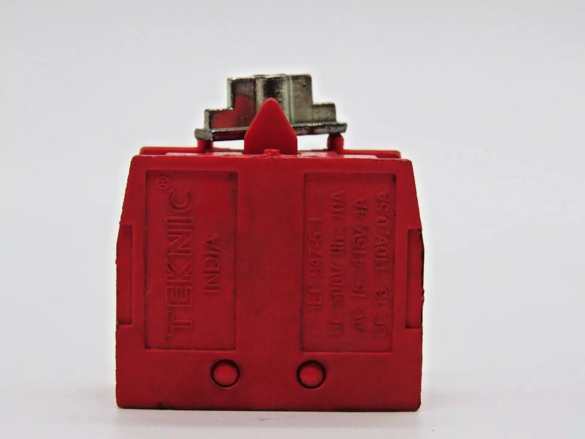 Teknic S2 IEC94751 Red Push-Button Switch Block 220V