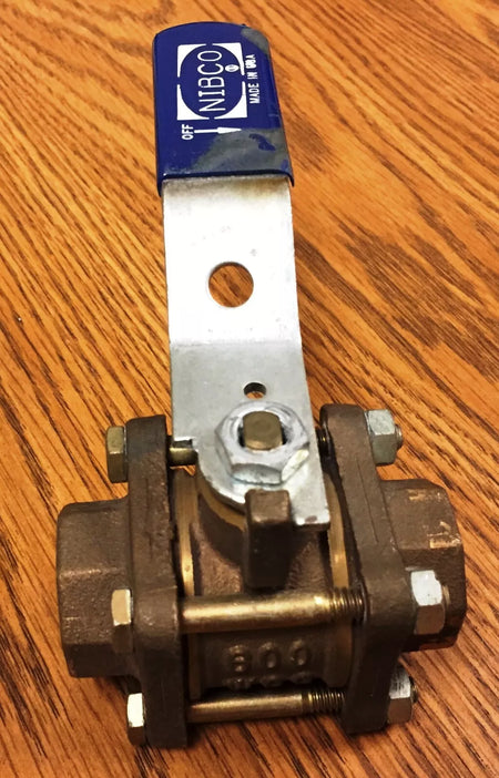 Nibco Material # NL99508 T595Y 3/4" 3PC THRD Ball Full Port BRZ Ball Valve