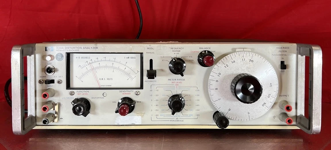 Agilent/Keysight 334A 1140A15283 Distortion Analyzer, 5 Hz to 600 kHz