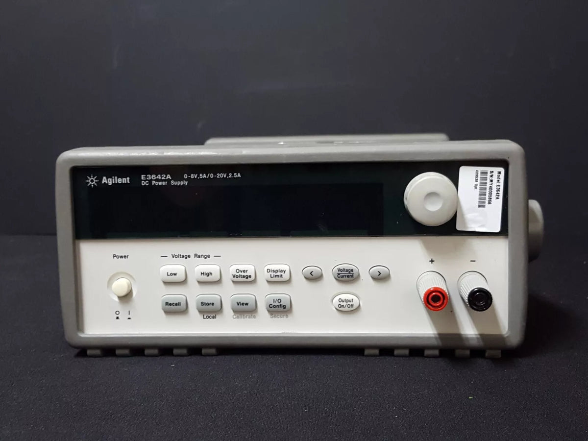 Agilent E3642A: 0-8V, 5A/0-20V, 2.5A DC Power Supply