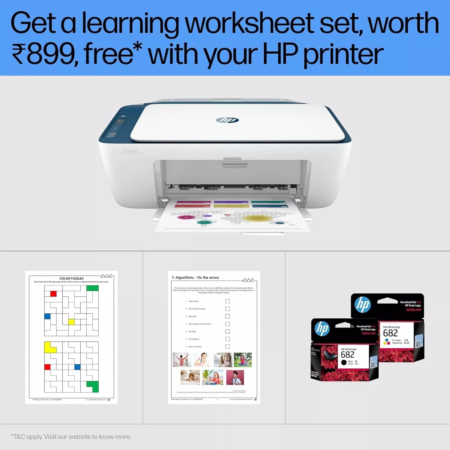 HP DeskJet Ink Advantage 2778 All-in-One Printer with Copy, Scan, Dual Band WiFi, and More