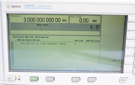 Agilent E4428C 250 kHz - 3.0GHz ESG Analog Signal Generator OPT 503