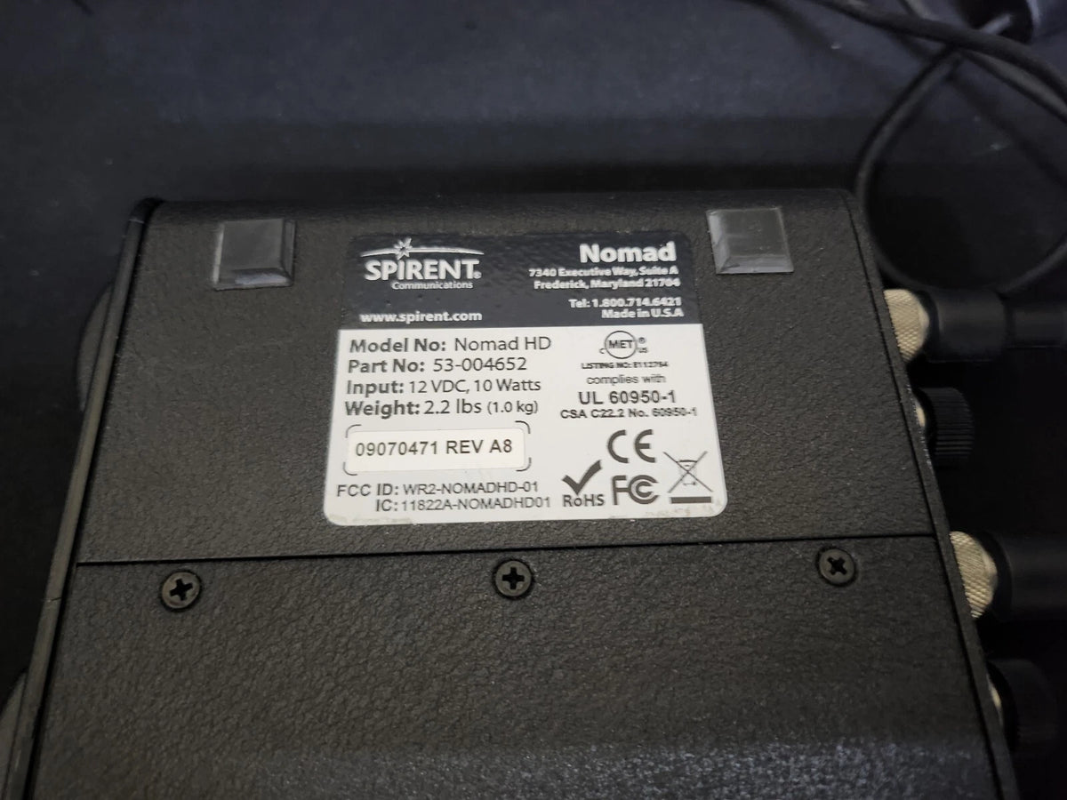 Spirent Nomad HD : PN 53-004652 Test Set with Adapter (0471)