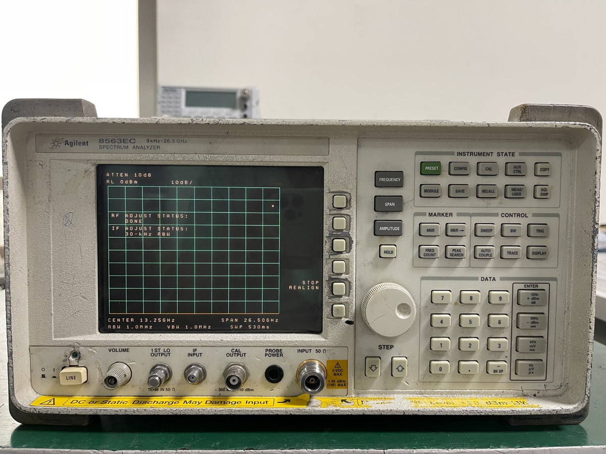 Agilent 8563EC 9KHz - 26.5GHz Spectrum Analyzer w/ 007 _02648 - XG eqpt