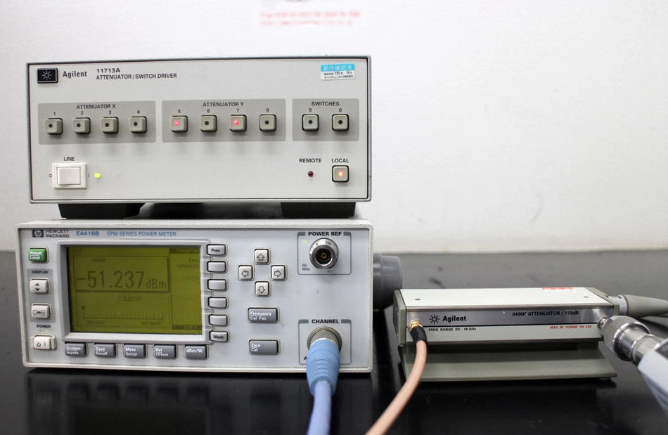 Agilent 8496H DC-18GHz 110dB 10dBstep Programable Attenuator
