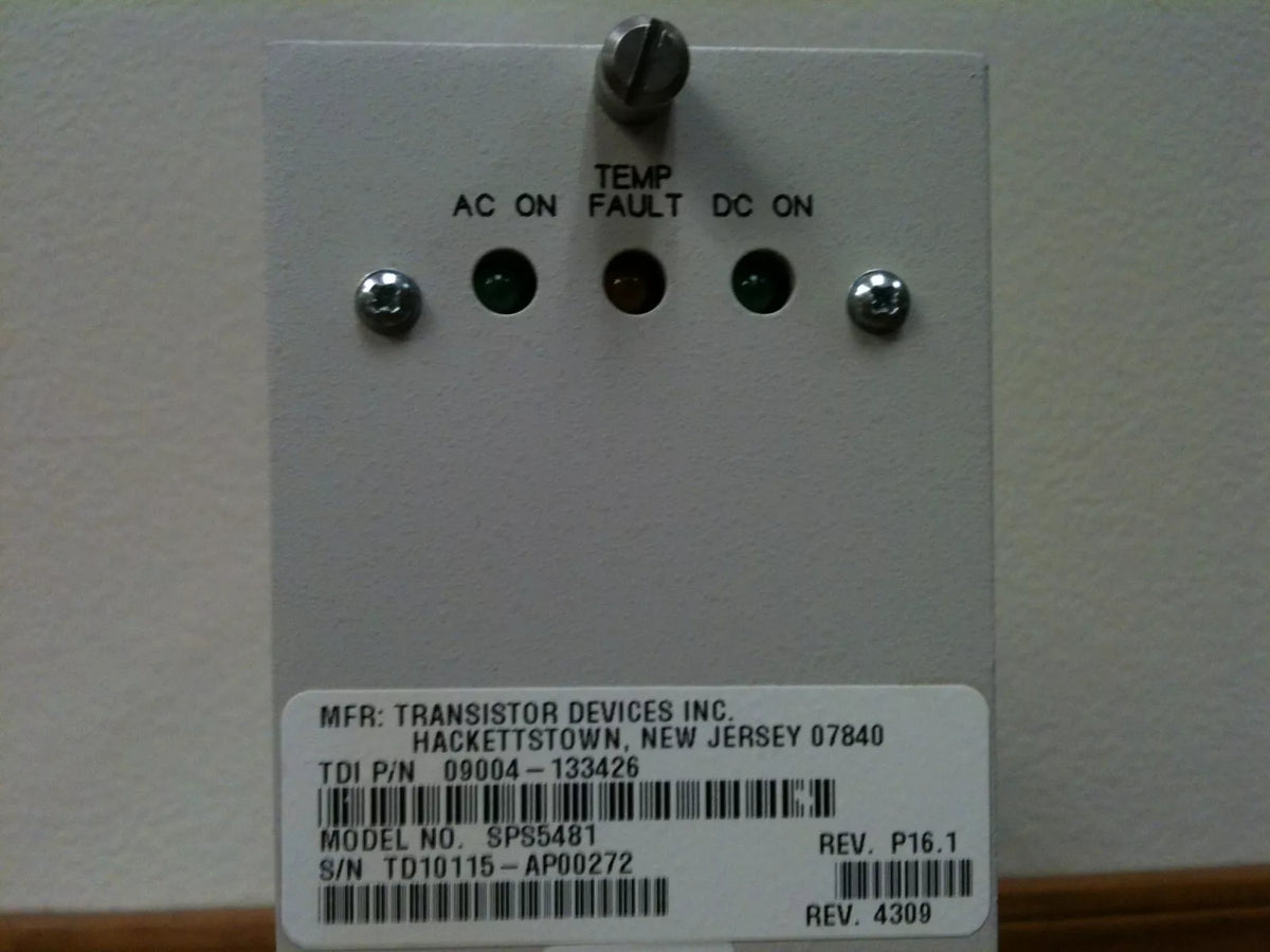TDI Model SPS5481 Power Supply P/N 09004-133426