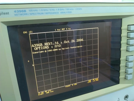 Agilent 4396B RF Network Spectrum Impedance Analyzer , option 010 , 706, 800 - XG eqpt
