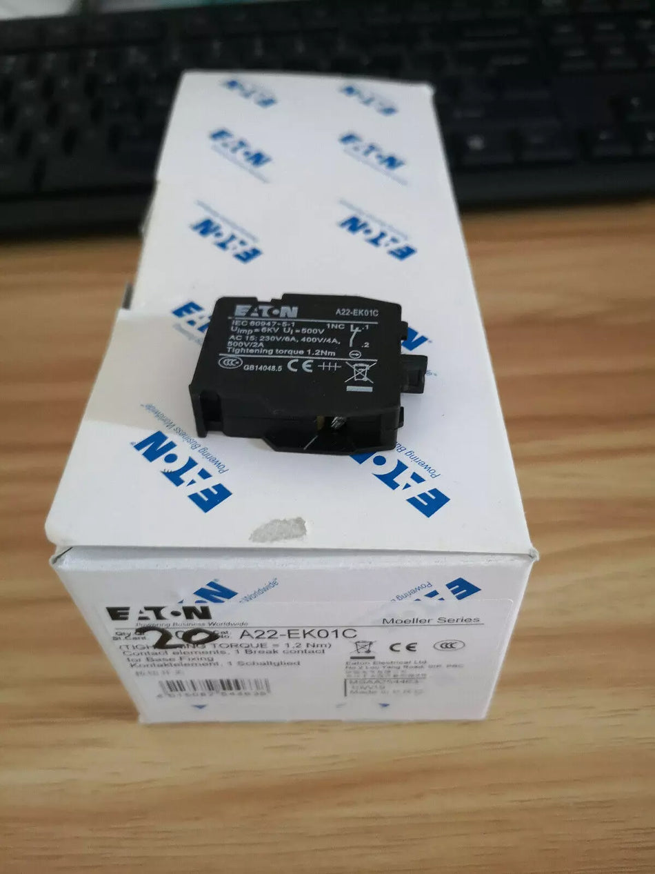 10Pcs/Box Eaton A22-EK01C Moeller A22EK01C Contact 1NC Brand