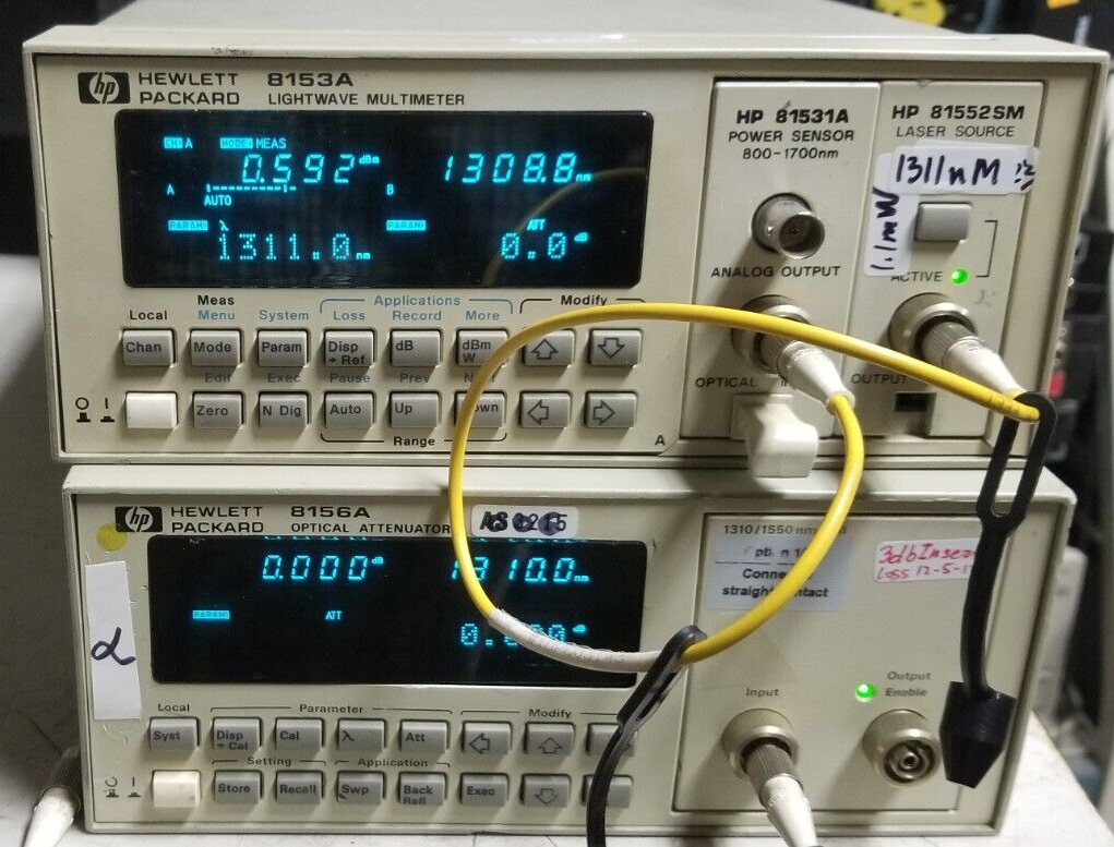 Optical Attenuator 1310nm - 1550nm Angled Connectors FC/PC