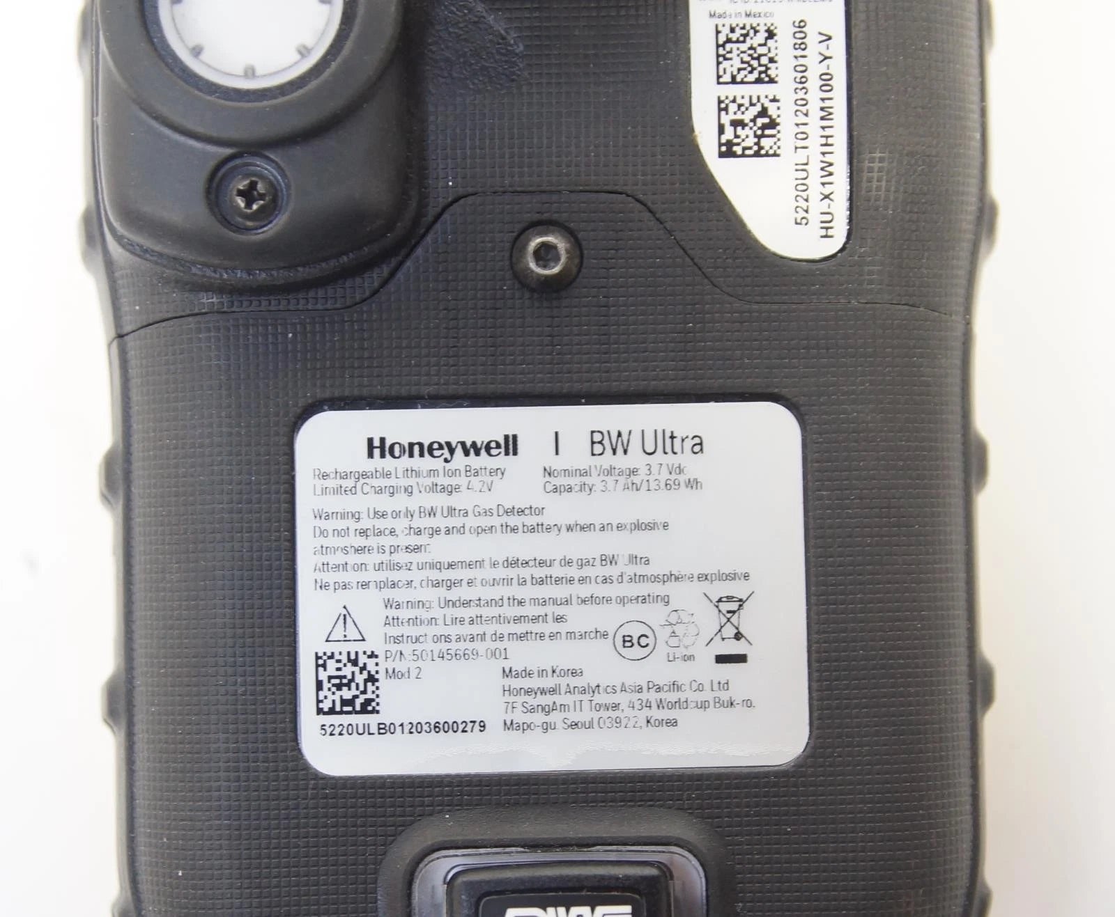 Honeywell BW Ultra Multi Gas Detector Monitor OXY, CO, LEL, H2S, VOC