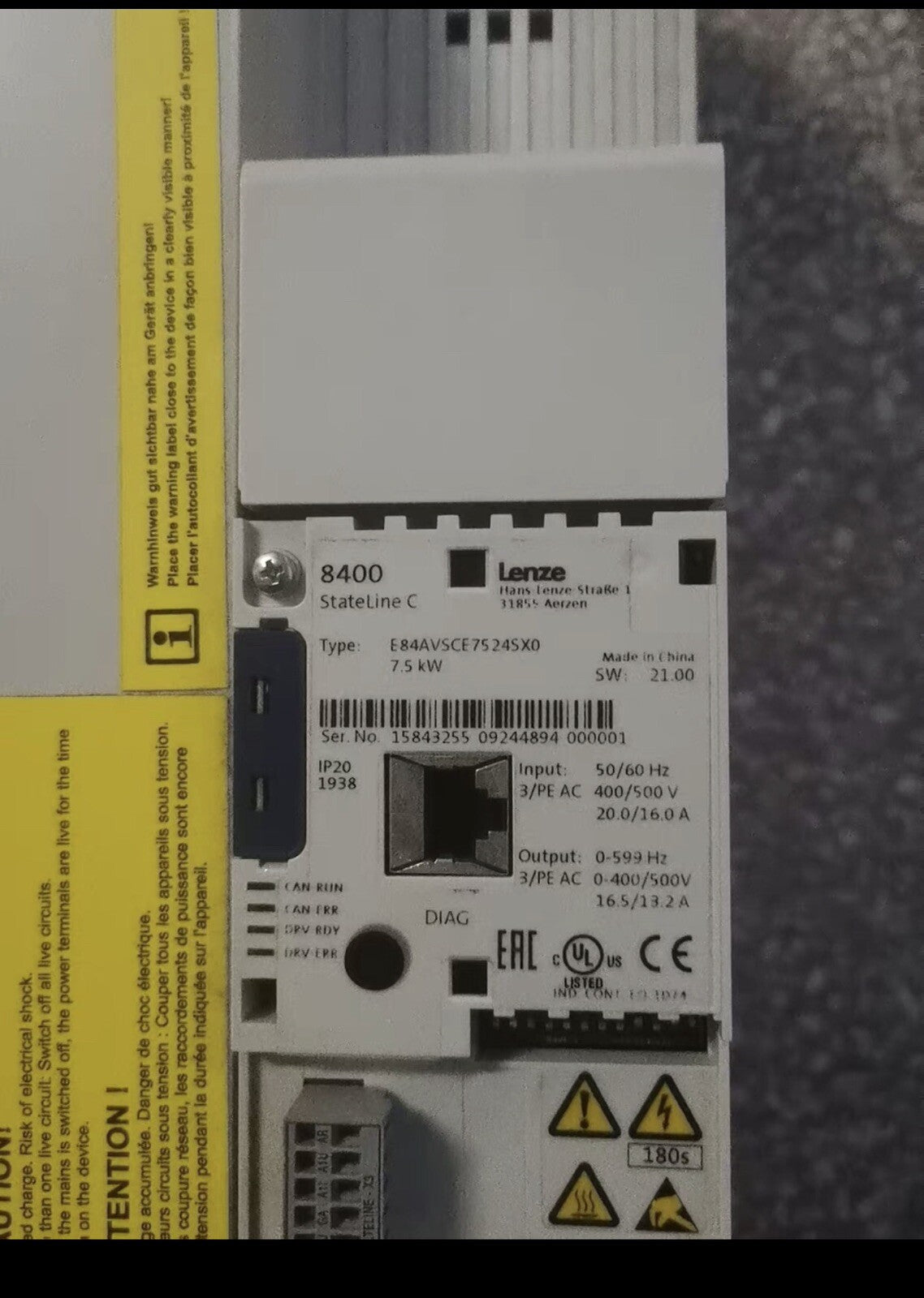 E84AVSCE7524SX<wbr/>O LENZE Inverter E84AVSCE7524SX<wbr/>O Brand New fast Shipping