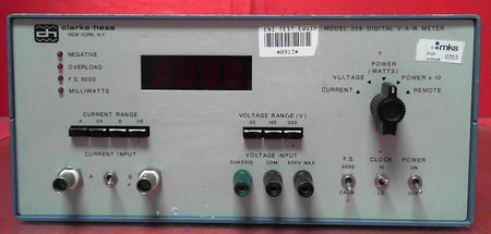 Clarke-Hess 258 92204 V-A-W Meter - Efficient electrical measuring tool