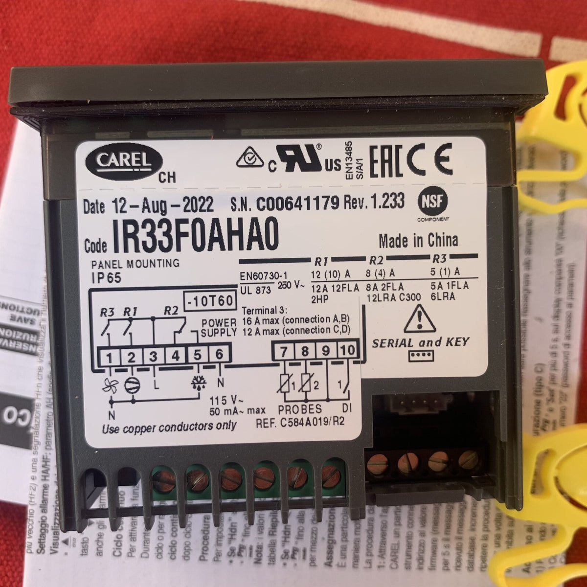 Carel IR33F0AHA0 Thermostat