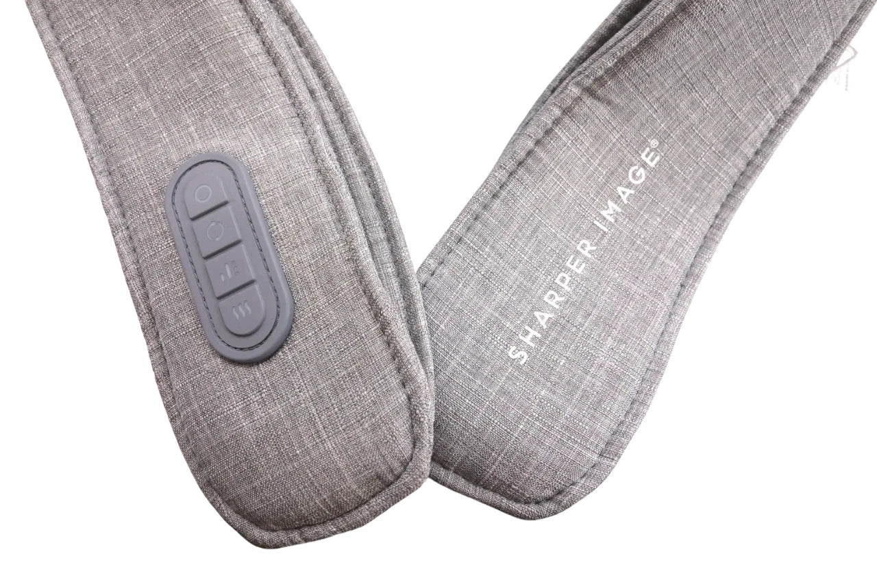 Sharper Image Realtouch Shiatsu Wireless Neck & Back Massager w/ Heat Gray