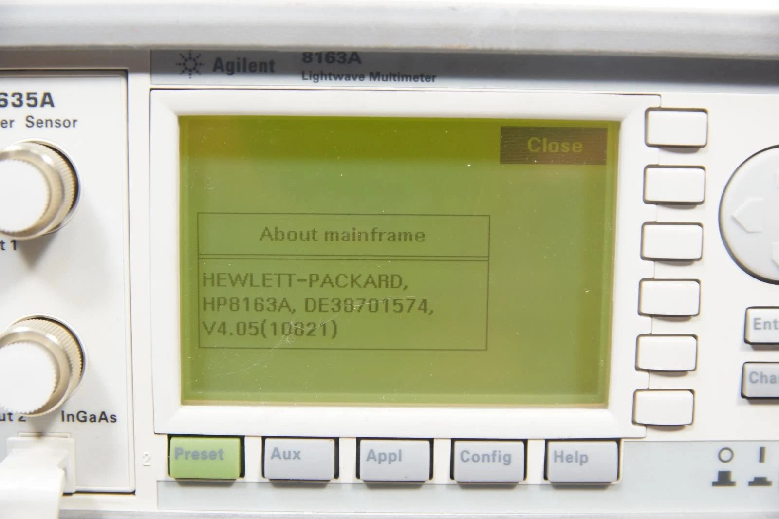 Agilent 8163A Lightwave Multimeter w 81635A Power Sensor & 81654A Laser Source