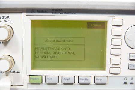 Agilent 8163A Lightwave Multimeter w 81635A Power Sensor & 81654A Laser Source