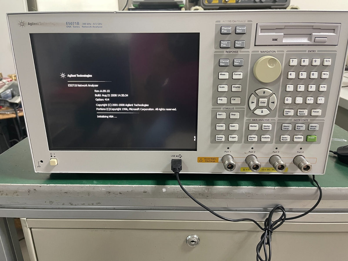 Agilent E5071B ENA RF Network Analyzer 300 kHz – 8.5 GHz , w/ opt. 015, 414, UNQ