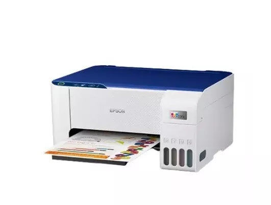 Epson EcoTank L3215 A4 All-in-One Ink Tank Printer (White & Blue)