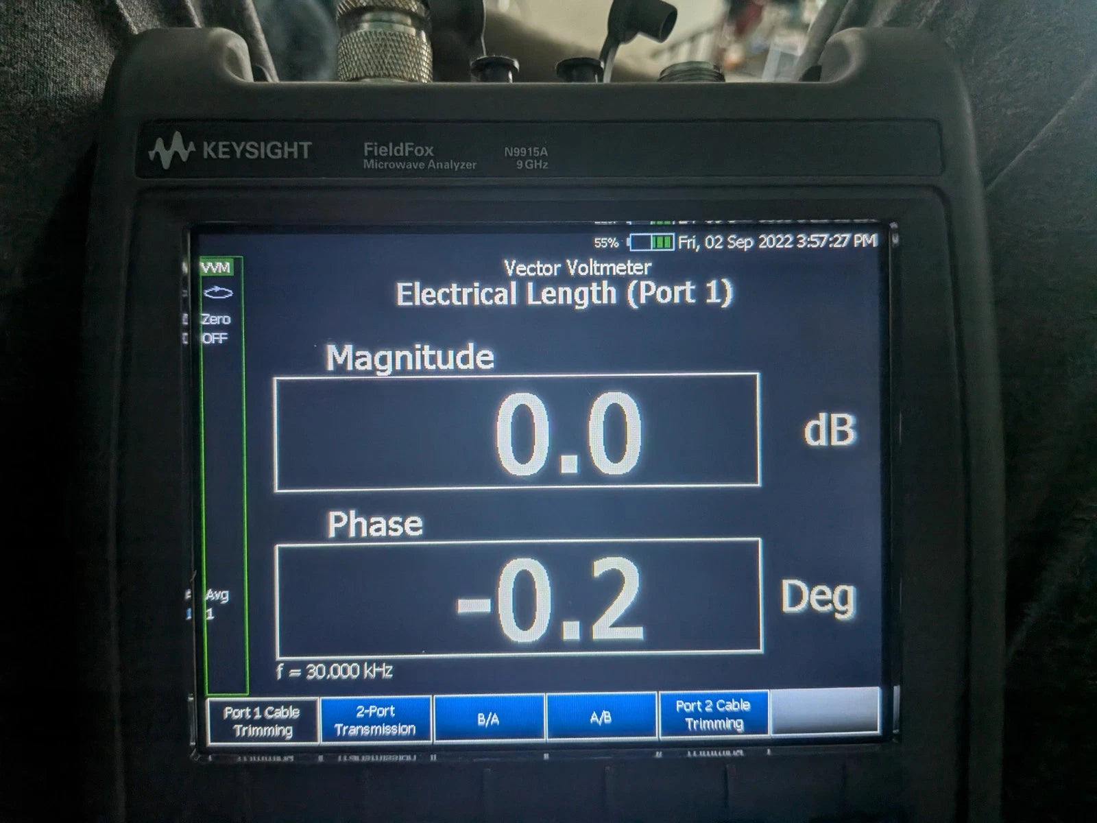Keysight Agilent VNA Vector Network Spectrum Analyzer Fieldfox N9915A Cald 9 Ghz