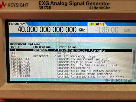 Agilent/Keysight N5173B EXG X-Series Signal Generator, Frequency Range 9k