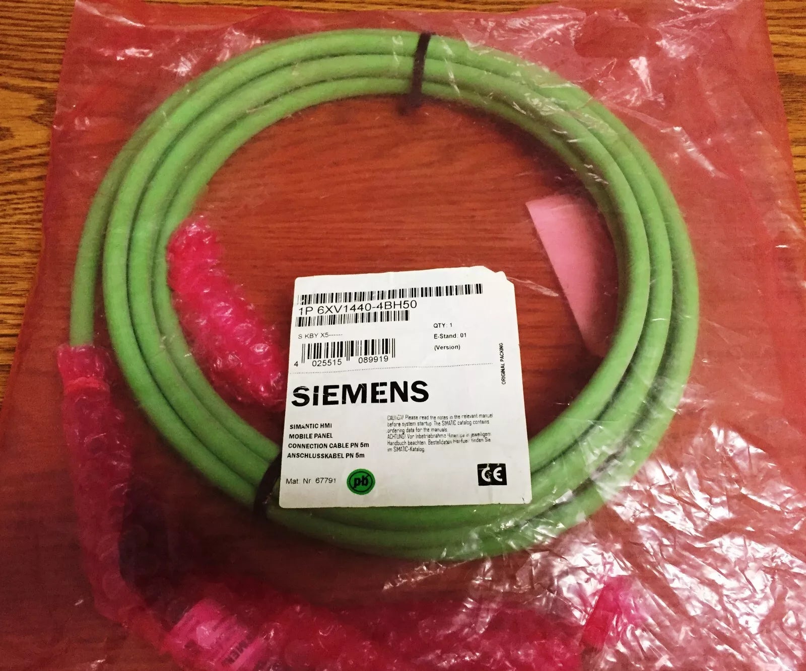 Siemens 6XV14404BH50 Connecting Cable 5M