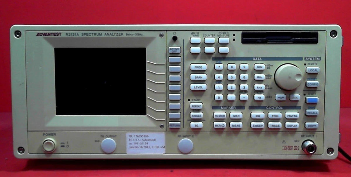 Advantest R3131A Spectrum Analyzer 9 kHz - 3 GHz