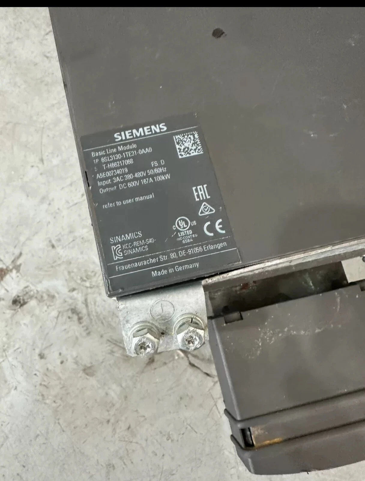 Siemens 6SL3130-1TE31-0AA0: Power Module for Efficient Industrial Applications