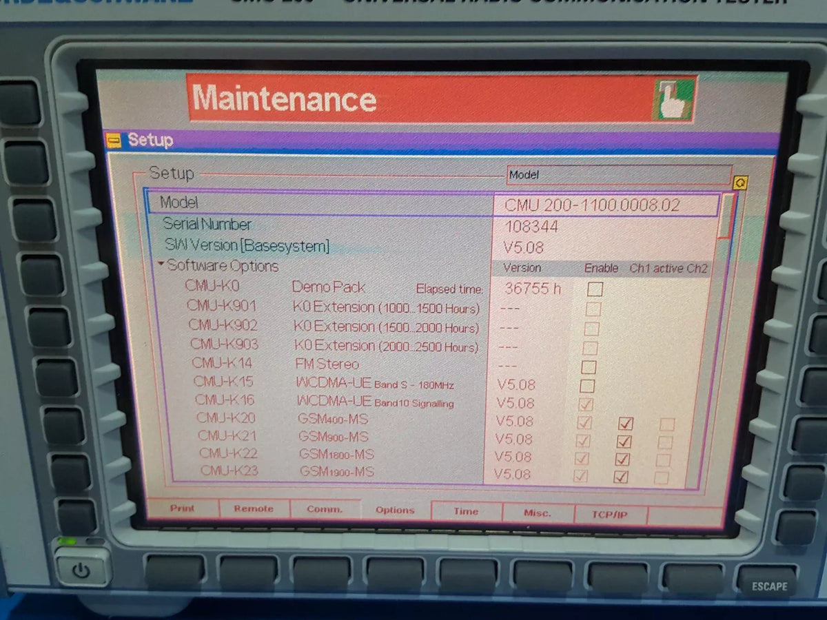 R&S CMU200: Universal Radio Communications Tester, As-is (108344)