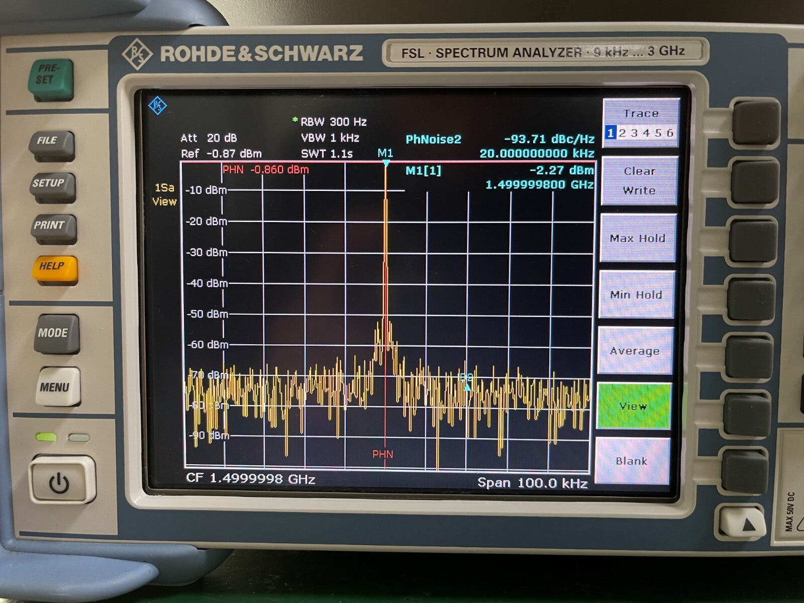 Rohde & Schwarz FSL3 Spectrum Analyzer 9 kHz - 3 GHz _ 0770 - XG eqpt