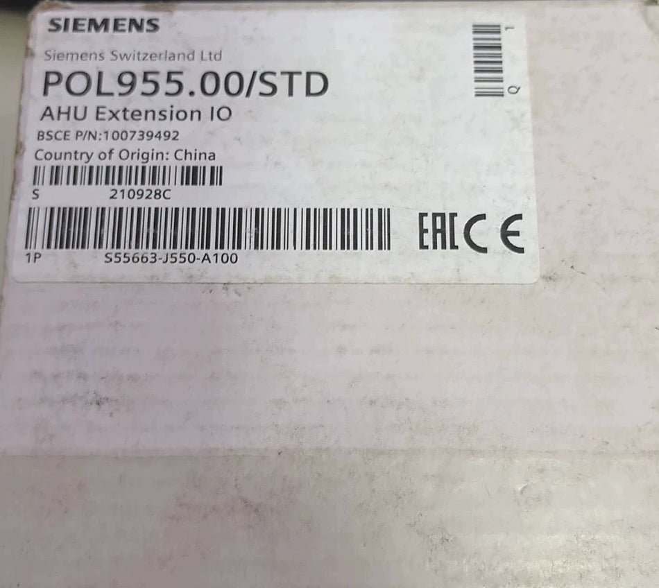 Siemens POL955.00/STD AHU Extension IO Module