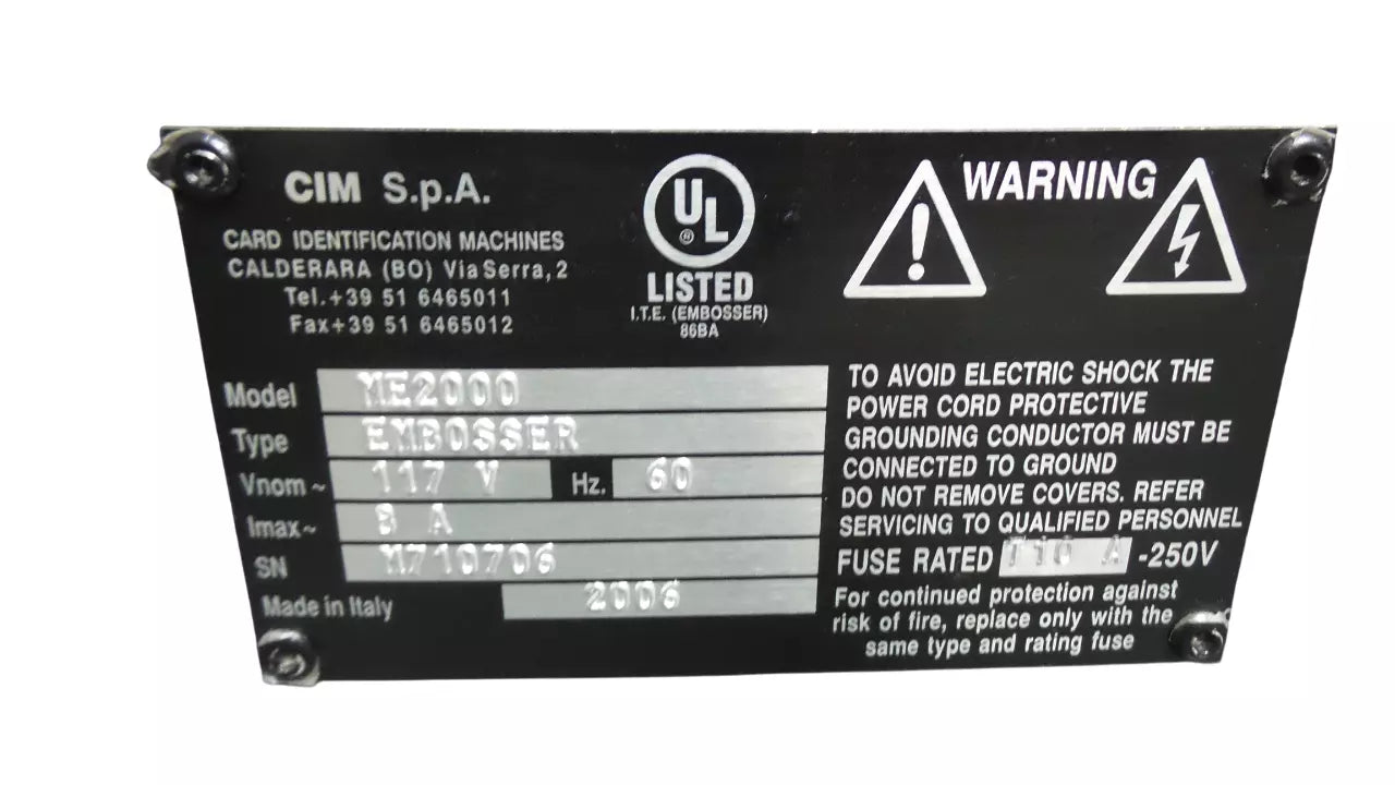 CIM ME2000 Metal embosser