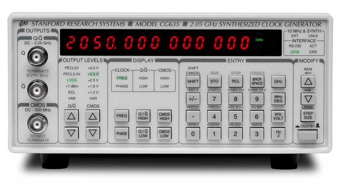 Stanford Research SRS CG635 Clock Generator 2.05 GHz Opt 3 with Rubidium Calibration