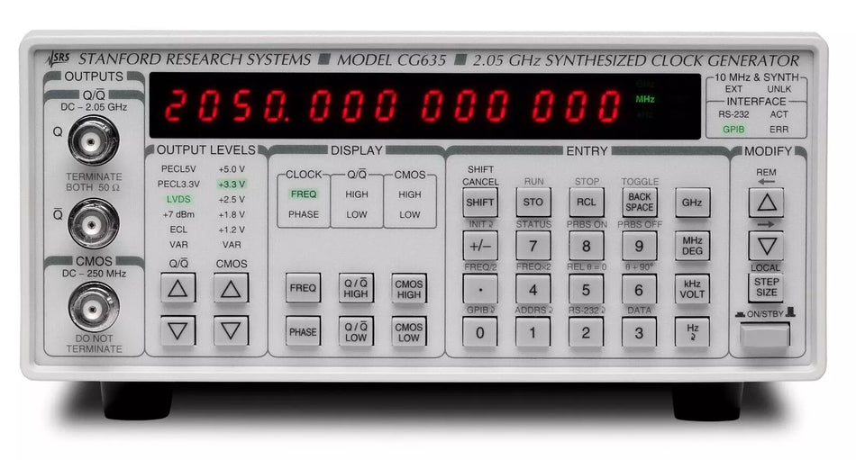 Stanford Research SRS CG635 Clock Generator 2.05 GHz Opt 3 with Rubidium Calibration