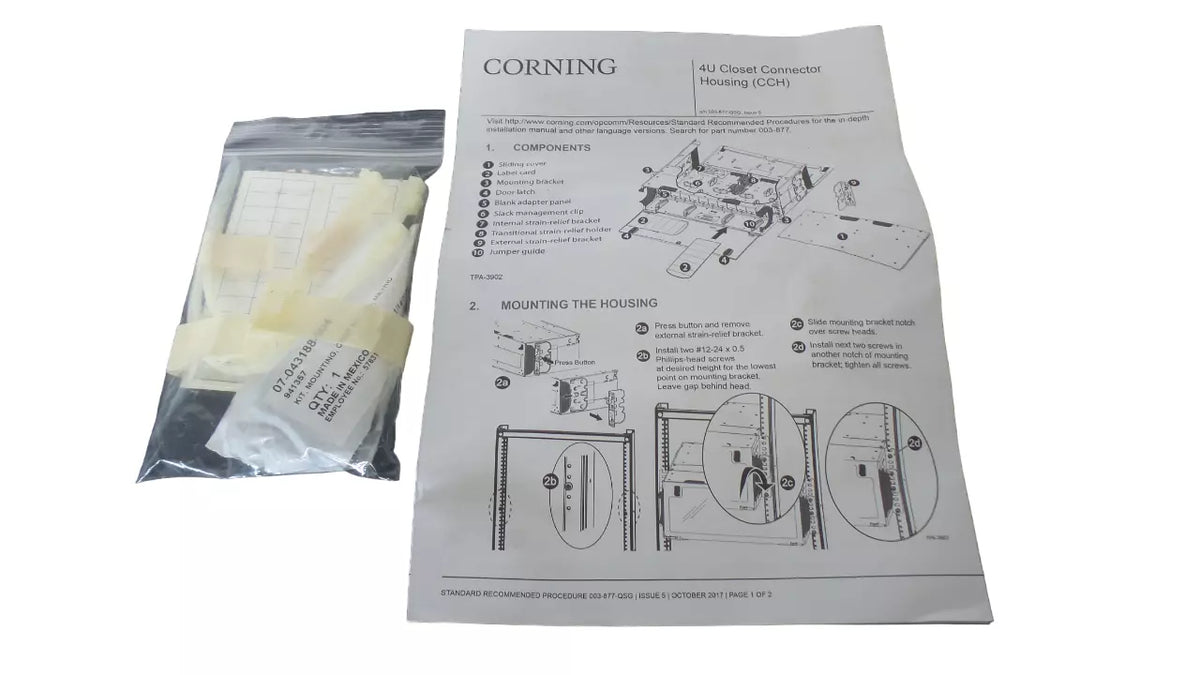 CORNING 4U CLOSET CONNECTOR HOUSING CCH - Free Shipping