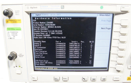 AGILENT E4440A PSA 26.5GHz Spectrum Analyzer CALIBRATED OPT 123 110 115 233 215