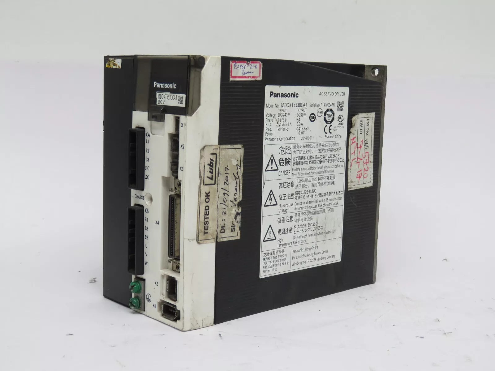 PANASONIC MDDKT3530CA1 AC Servo Drive 200VAC, Single and Three Phase