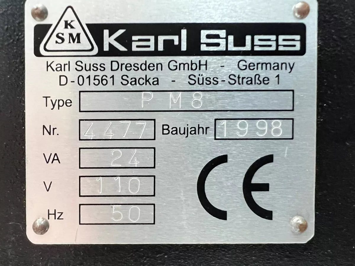 Karl Suss PM8 8-Inch Manual Probe Station with Vibraplane Vibration ISO Workstation
